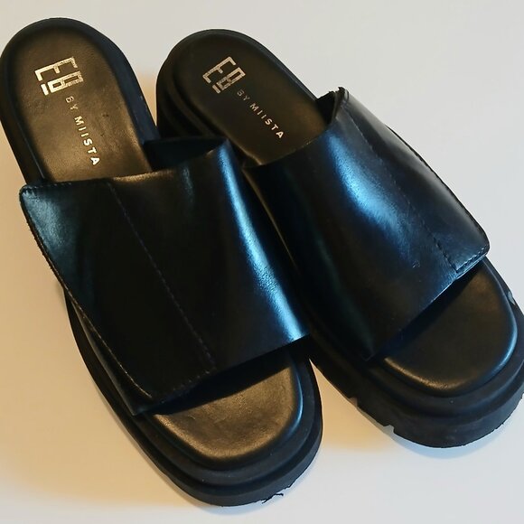 Miista Shoes - E8 Miista GUC Women's Velcro Platform Slides Size 40